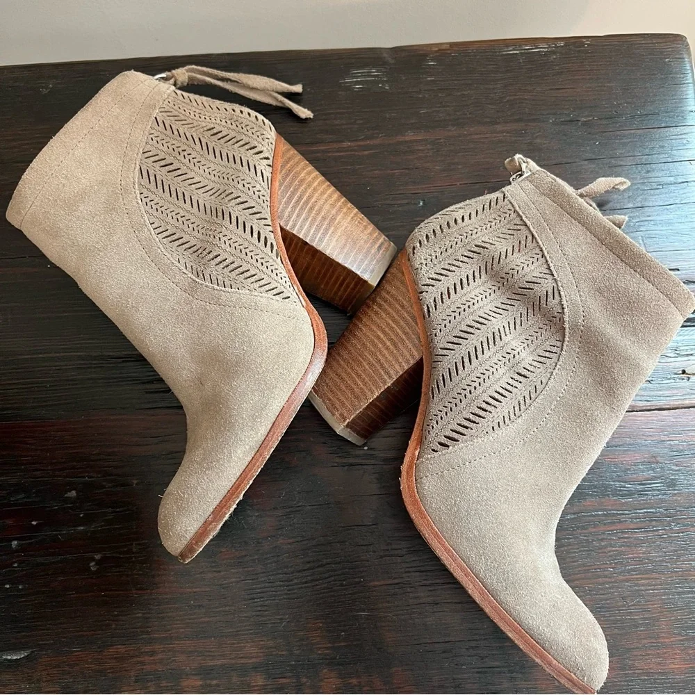 Coach Tan Suede Ankle Boots - Picture 1 of 9